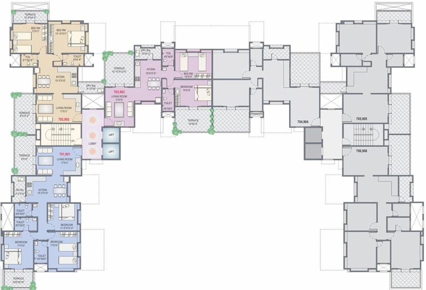 Floor Plan of Yash Orchid in Baner, Pune - Image 114104