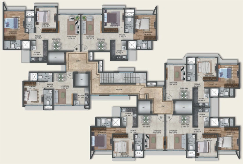 Floor Plan of Arkade Serene in Malad West, Mumbai - Image 161997