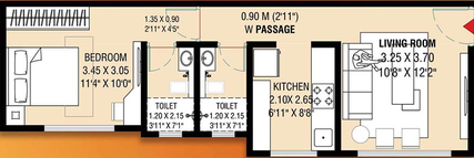 1 BHK Flat in Yogendra Nandigram in Thane West, Thane - Image 814028