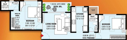2 BHK Flat in Yogendra Nandigram in Thane West, Thane - Image 814030