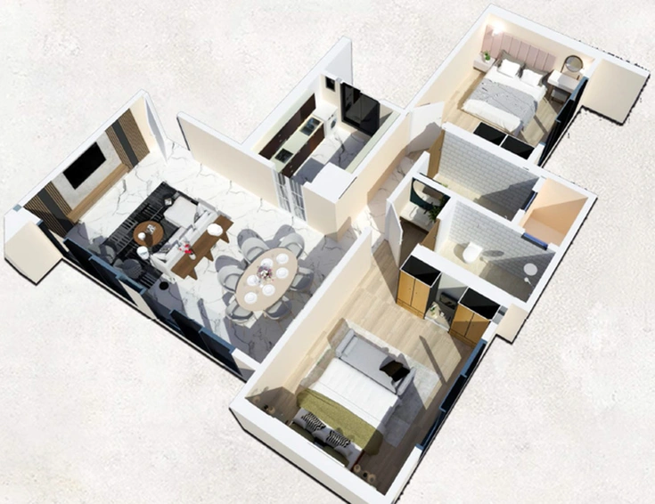 3 BHK Flat in Nettheim Chirag Heights in Dadar East, Mumbai - Image 814036