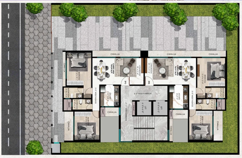 Master Plan of Nettheim Chirag Heights in Dadar East, Mumbai - Image 162046