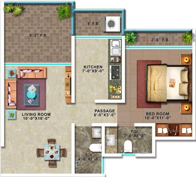 1 BHK Flat in Shanti The Cennet in Dombivli, Thane - Image 815849