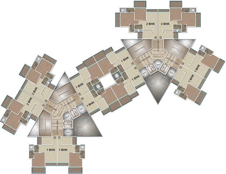 Floor Plan of Shanti The Cennet in Dombivli, Thane - Image 168873