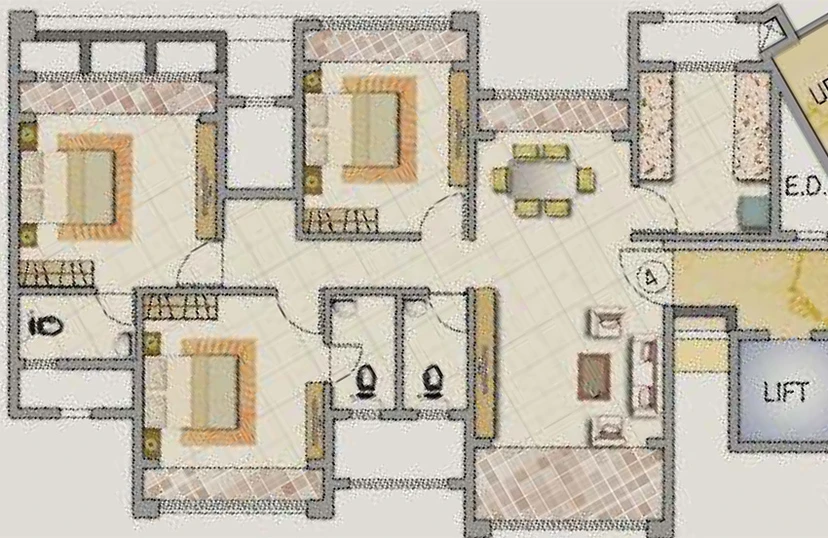 3 BHK Flat in Concrete Sai Saakshaat in Kharghar, Navi Mumbai - Image 814068