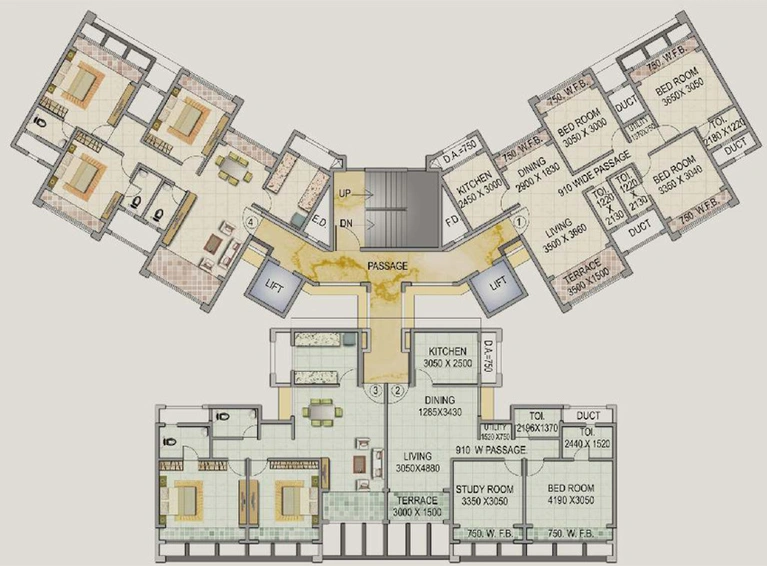 Floor Plan of Concrete Sai Saakshaat in Kharghar, Navi Mumbai - Image 162156