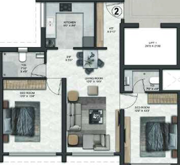 2 BHK Flat in Dream Arihant Niwara Sky in Sion West, Mumbai - Image 814081
