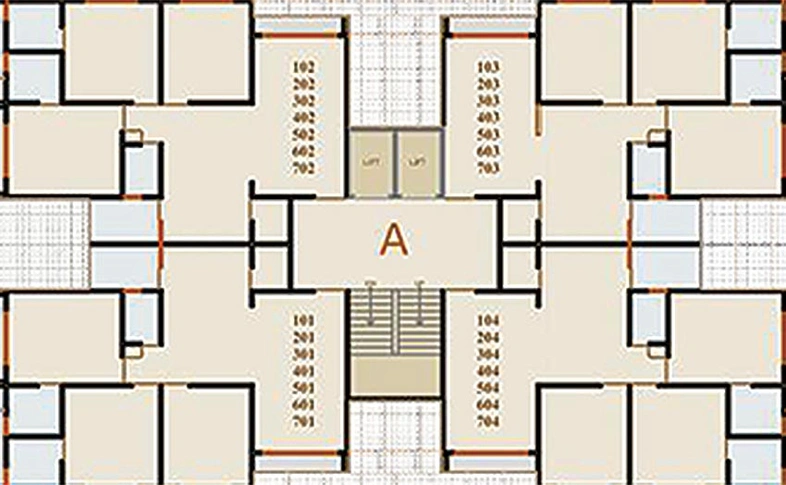 Floor Plan of Anay Paras Residency in Nana Chiloda, Ahmedabad - Image 162282