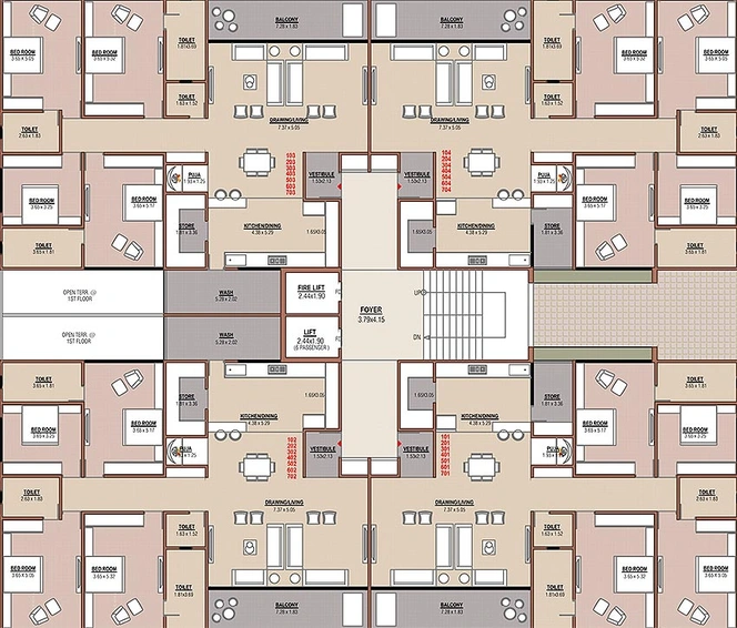 Floor Plan of Polaris Callisto in Koteshwar, Ahmedabad - Image 162332