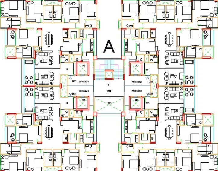 Floor Plan of Siddhi Pratibimb in Kudasan, Gandhinagar - Image 162387