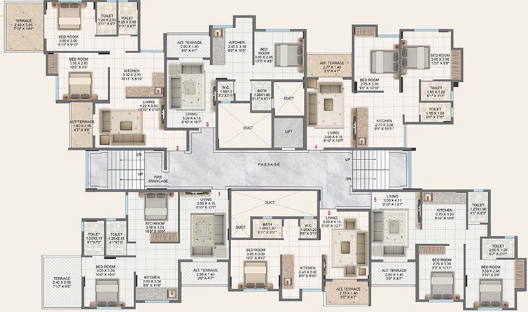 Floor Plan of Roongta Shree Tirumala Hari Niwas in Gangapur Road, Nashik - Image 162405