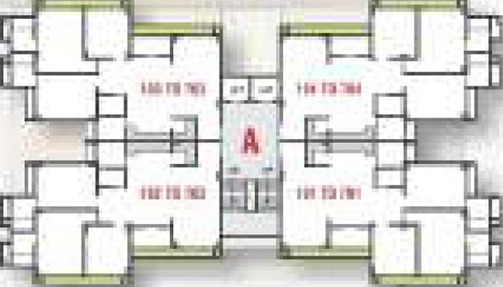 Floor Plan of Pratham Radhe Skyline in Nana Chiloda, Ahmedabad - Image 162722