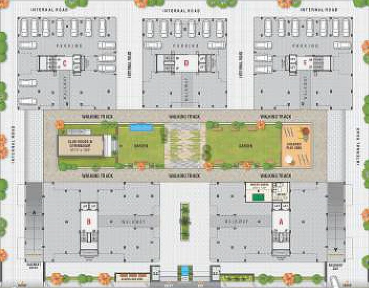 Master Plan of Pratham Radhe Skyline in Nana Chiloda, Ahmedabad - Image 162721