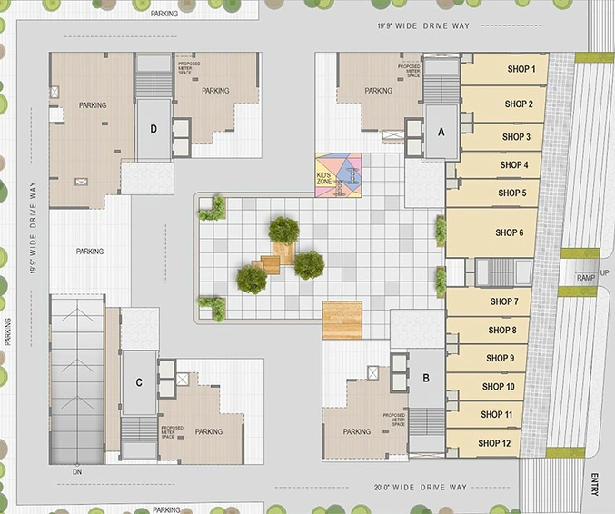 Master Plan of Parth Radhe Skyline 2 in Nana Chiloda, Ahmedabad - Image 162736