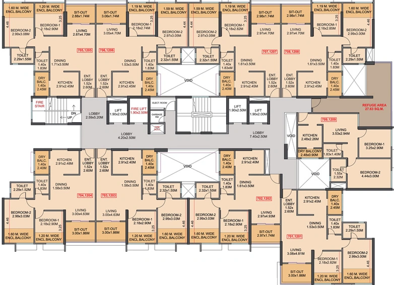 Floor Plan of Venkatesh Graffiti Glover in Mundhwa, Pune - Image 24258