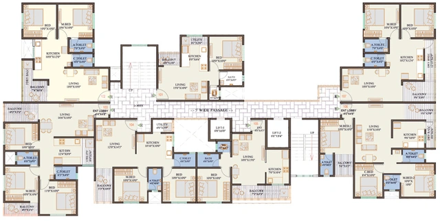 Floor Plan of Raahee Kasturi in Charholi, Pune - Image 114135