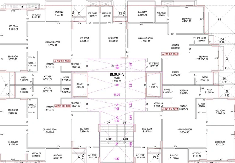 Floor Plan of Urbania Rich Wood in Sargasan, Gandhinagar - Image 162840