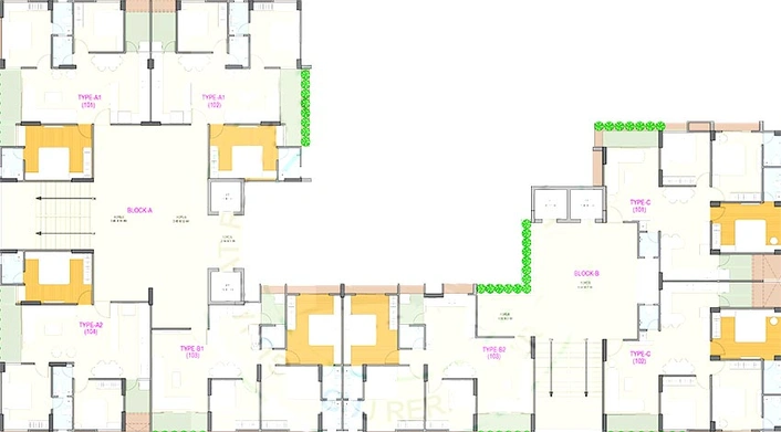 Floor Plan of Katha Riverdale in Raysan, Gandhinagar - Image 162863