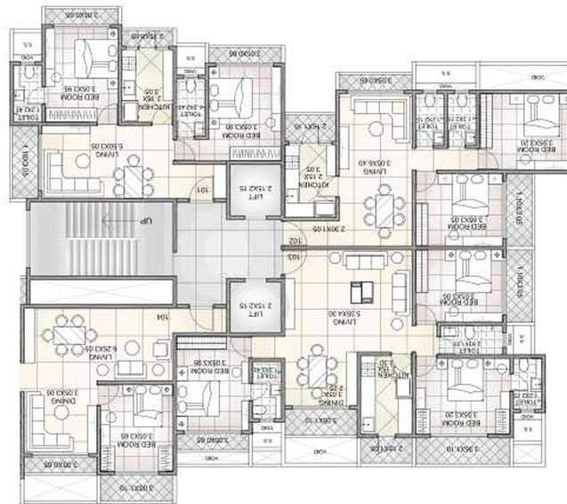 Floor Plan of Gurunam Express Enclave in Andheri East, Mumbai - Image 162868