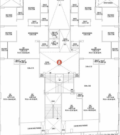 Floor Plan of Nia Nami Riverside 90 in Kudasan, Gandhinagar - Image 162902