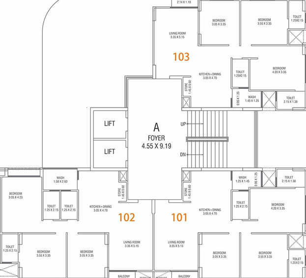 Floor Plan of Redbricks Royal Opulence in Sarkhej, Ahmedabad - Image 162908