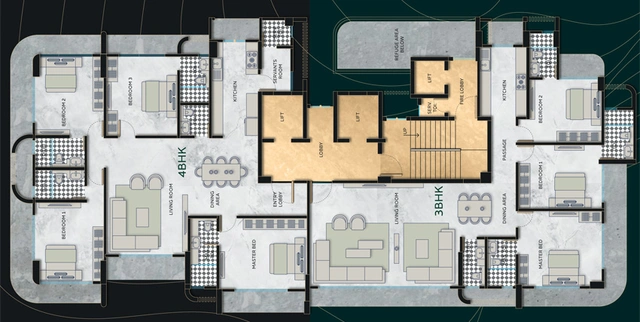 Floor Plan of Mirchandani Goldstone in Bandra West, Mumbai - Image 162970