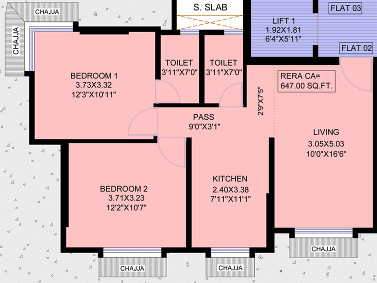 2 BHK Flat in Reliable Unique Platinum in Vikhroli East, Mumbai - Image 814300