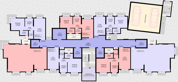 Floor Plan of Reliable Unique Platinum in Vikhroli East, Mumbai - Image 162983