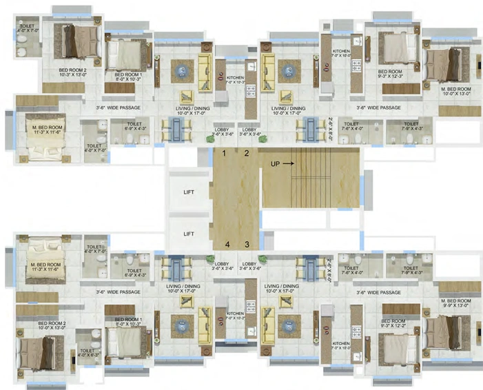 Floor Plan of Sheth Clarion in Kandivali East, Mumbai - Image 162995