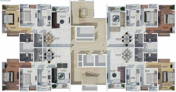 Floor Plan of Sheth Avalon in Thane West, Thane - Image 163006