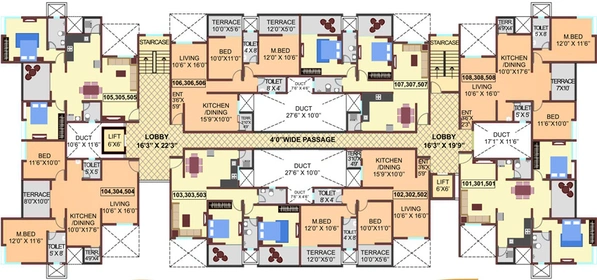 Floor Plan of Karan Woodz in Warje, Pune - Image 114147