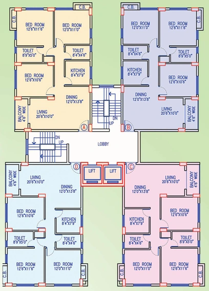 Floor Plan of Signum Gardenia in EM Bypass, Kolkata - Image 163091