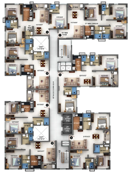 Floor Plan of Signum Windflower in Madhyamgram, Kolkata - Image 163108