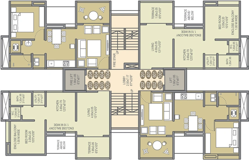 Floor Plan of Neelabh Atul Avenue in Warje, Pune - Image 114153
