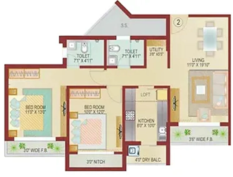 2 BHK Flat in Lokhandwala Octacrest in Kandivali East, Mumbai - Image 814362