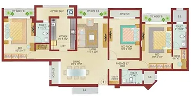 3 BHK Flat in Lokhandwala Octacrest in Kandivali East, Mumbai - Image 814363