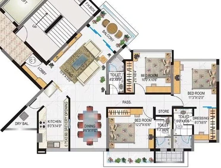 3 BHK Flat in Lokhandwala Whispering Palms Exclusive in Kandivali East, Mumbai - Image 814368