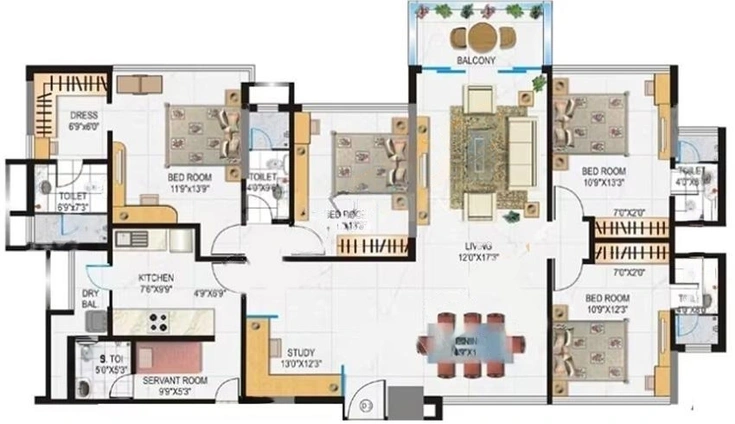 4.5 BHK Flat in Lokhandwala Whispering Palms Exclusive in Kandivali East, Mumbai - Image 814373
