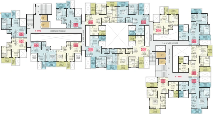 Floor Plan of LP Vinayak Residency in Bhosari, Pune - Image 114167