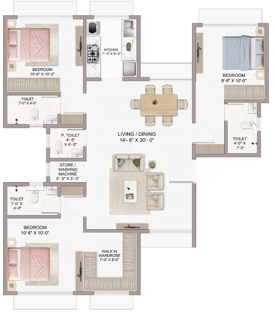 3 BHK Flat in Dheeraj Livsmart in Kurla West, Mumbai - Image 911365