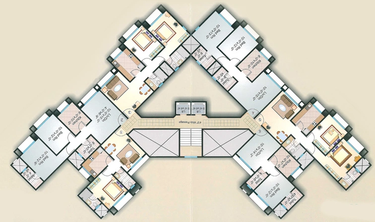 Floor Plan of Neelam Sumangal in Mulund West, Mumbai - Image 163611