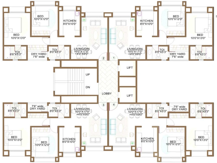 Floor Plan of Neelam Vardhaman Estate in Lalbaug, Mumbai - Image 163625