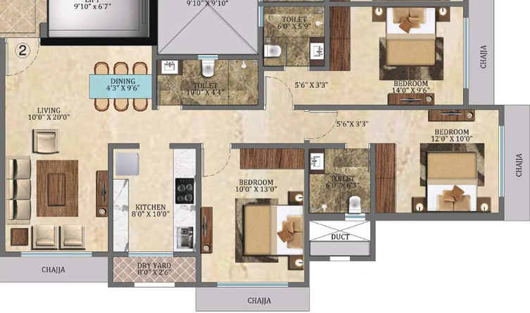 3 BHK Flat in Veena Crest in Andheri West, Mumbai - Image 814516