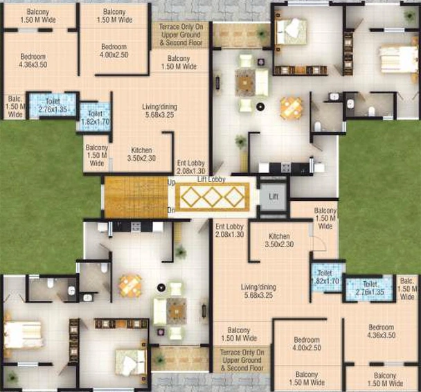 Floor Plan of Devashris Pinto Ville 3 in Porvorim, Goa - Image 163778