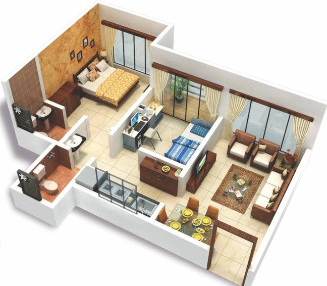 1.5 BHK Flat in Viva City in Virar West, Palghar - Image 814561