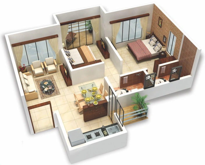 2 BHK Flat in Viva City in Virar West, Palghar - Image 814562