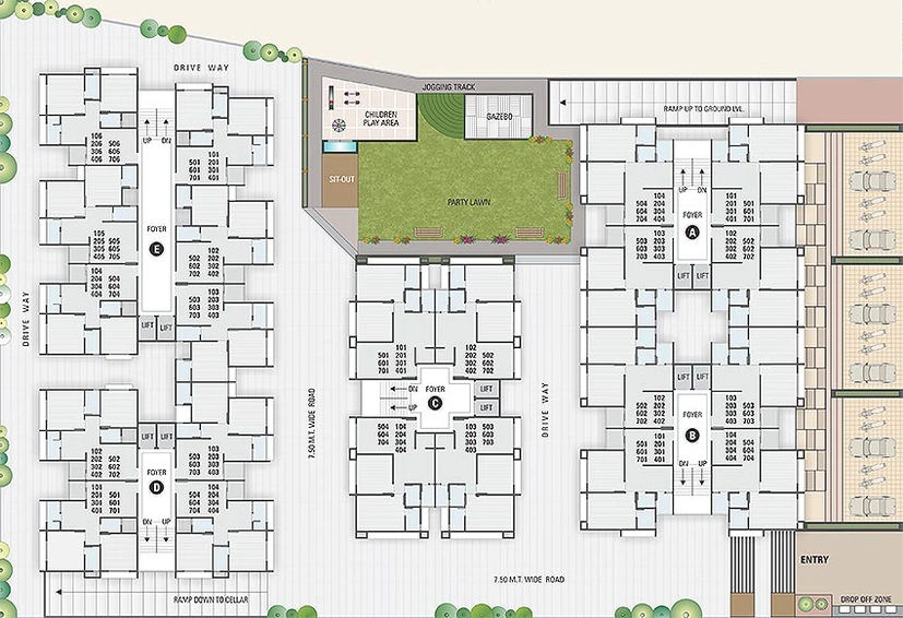 Master Plan of Ashapura Samanvay Residency in Chandkheda, Ahmedabad - Image 163919