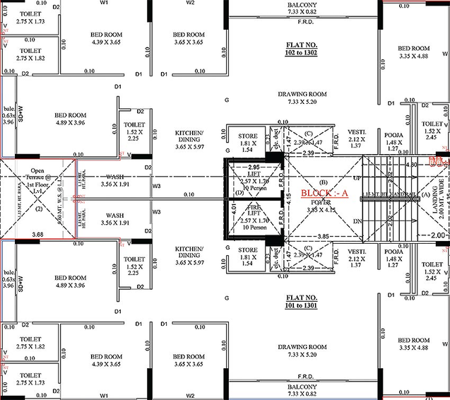 Floor Plan of Krishna Samay Stellar in Koba, Gandhinagar - Image 163985