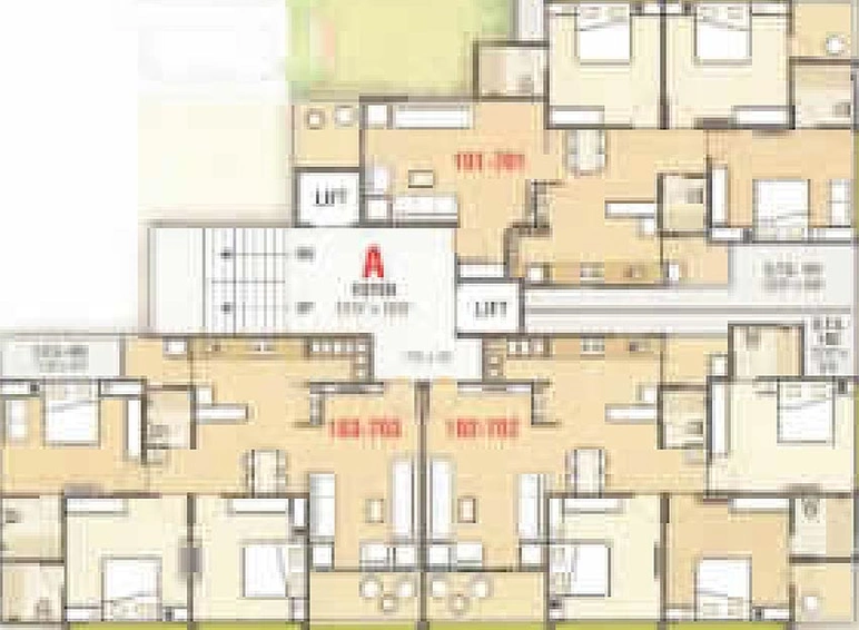 Floor Plan of Siddhi Sandalwood Elegance in Sola, Ahmedabad - Image 164189