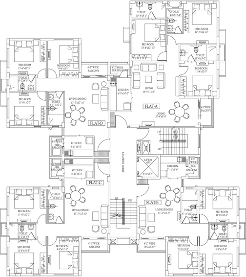 Floor Plan of Pasari Taalchaya in Rajarhat, Kolkata - Image 164229